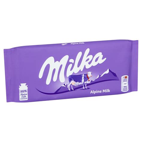 milka alpine milk chocolate bar  zoom