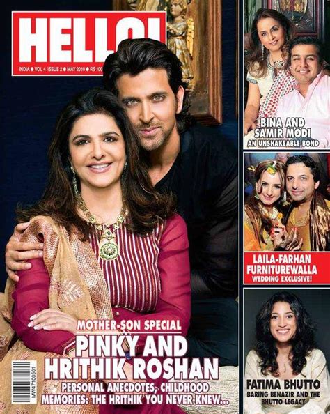 hrithik roshan and pinky roshan on the cover of hello pinkvilla