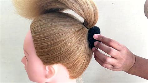 ways    quick  easy hair bun pedalaman