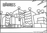 Coloring Roblox Building Pages Printable sketch template