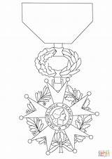Medal Legion Honor Coloring Drawing Pages Printable Dot Puzzle Crafts sketch template