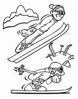 Divertimento Sciare Skiing Crayola Activity Erase sketch template