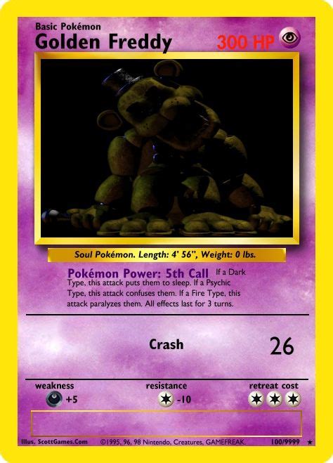 10 Best Fnaf Pokemon Cards Images On Pinterest Pokémon