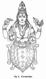 Tanjore Krishna Vishnu Mysore Madhubani sketch template
