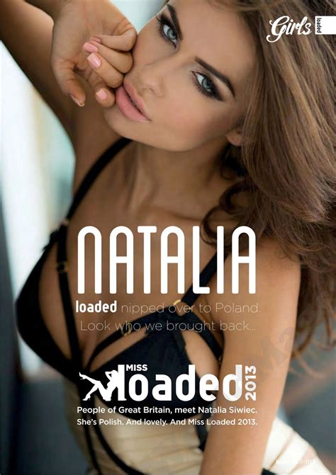 Natalia Siwiec Loaded Magazine Magazine August 2013