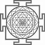 Yantra Sacred Geometry sketch template