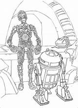 Wars Colorear Colorat C3po Tegninger Droid Razboiul Stelelor P58 Teckningar Starwars 3po Rencontre R2 Enfants Fargeleggingsark Skriva Planse Coloriages Insieme sketch template