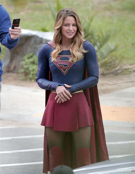 Melissa Benoist On The Set Of ‘supergirl’ In La Gotceleb