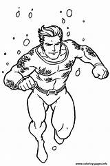 Coloring Aquaman Fish Old Pages Printable sketch template