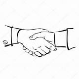 Handshake Hand Drawn Sketch Drawing Hands Shaking Stock Vector Illustration Clipart Back Depositphotos Getdrawings sketch template