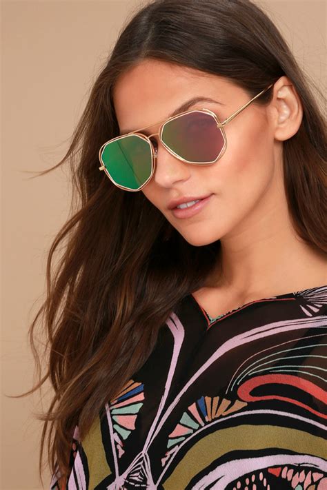 trendy aviator sunglasses pink mirrored sunglasses gold sunglasses