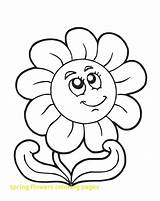 Cute Coloring Flower Pages Flowers Color Getcolorings Spring sketch template