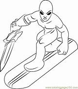 Coloring Surfer Dark Squad Hero Super Pages Show Coloringpages101 sketch template