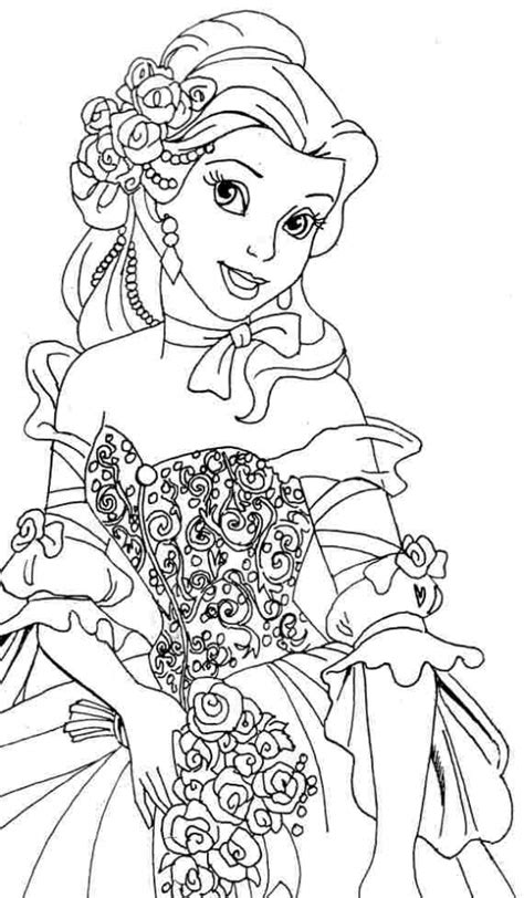 baby belle princess coloring pages pictures colorist