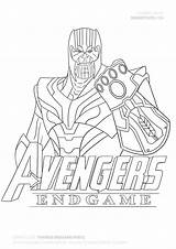 Thanos Drawings Endgame sketch template