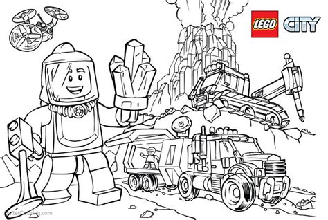 lego city coloring pages mining  printable coloring pages