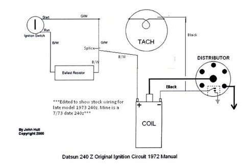 pertronix wiring diagram  factory tach