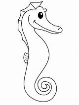 Seahorse Drawing Coloring Simple Sea Horse Easy Outline Kids Clipart Cliparts Drawings Color Paintingvalley Library Becuo Favorites Add sketch template
