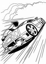 Speeding Car Coloring Game Print sketch template