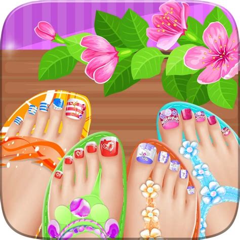 toe nail spa salon beautiful princess girls makeover  games