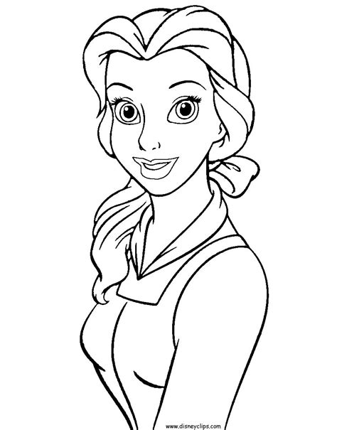 belle beauty   beast colouring pages