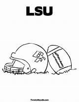 Football Lsu Pages Helmet Coloring Template Book sketch template