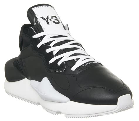 adidas    kawa trainers black white leather unisex sports