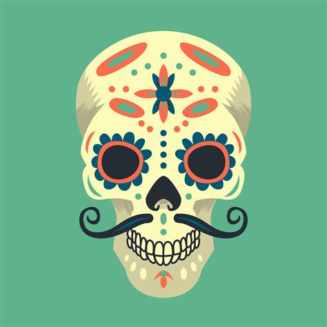 mexican sugar skull  vector art   downloads