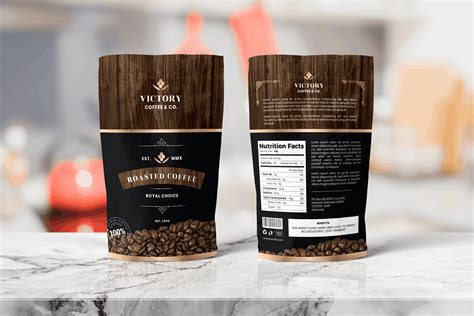packaging template roasted coffee ui creative