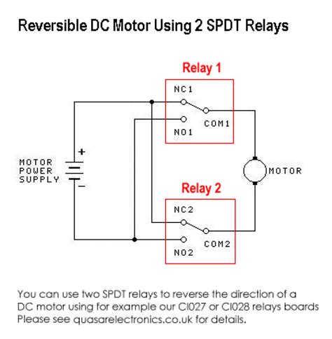 dc motor reversing circuit timer  remote control quasar uk