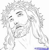 Jesus Pencil Simple Coloring Template Pages sketch template