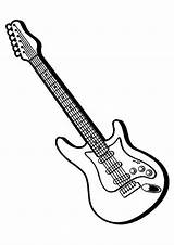 Coloringstar Guitarra Guitarras Electrica sketch template