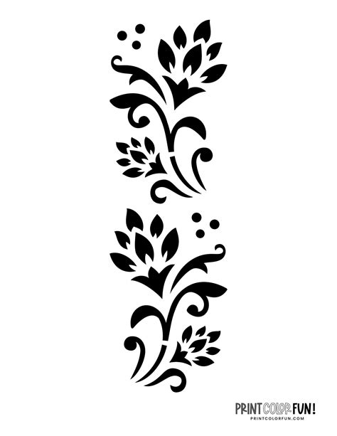 printable flower stencil designs