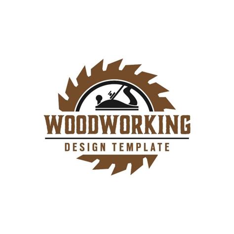 woodworking gear logo design template vector element template