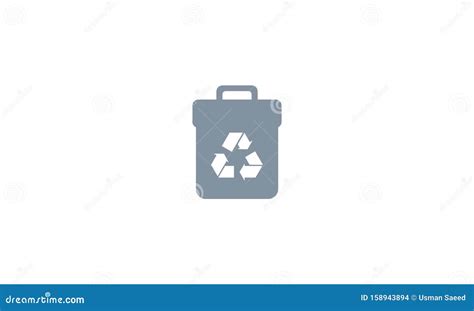 recycle bin logo concept  white background  ecology collection stock vector illustration