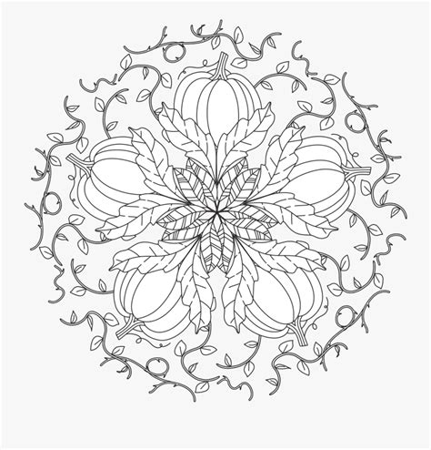 coloring page mandala fall  transparent clipart clipartkey