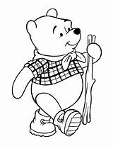 Pooh Winnie Coloring Pages Cute Tv sketch template