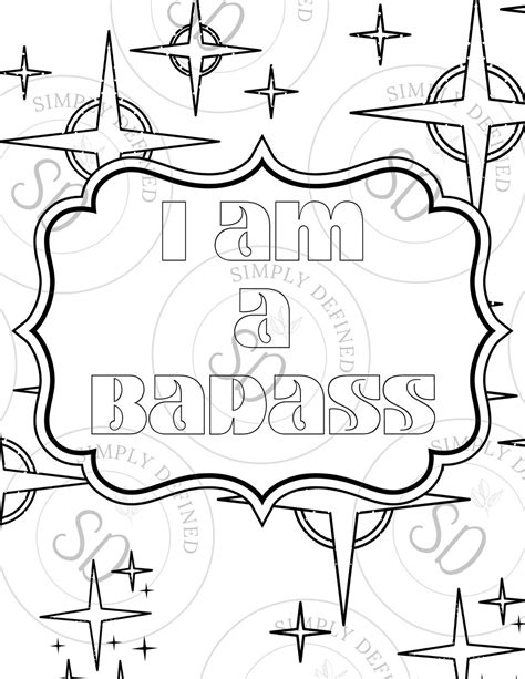 sassy adult coloring pages printable downloads etsy uk