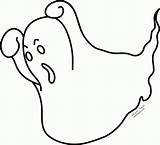 Ghost Coloring Pages Halloween Scary Happy Very Cute Color Printable Comments Print Getcolorings Coloringhome sketch template