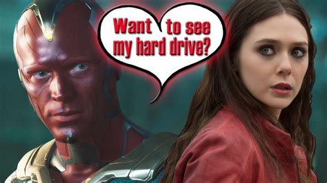 avengers stars talk scarlet witch vision sex youtube