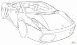 Lamborghini Gallardo Spyder Lp560 Kolorowanka Kleurplaat Deportivos Kolorowanki Kleurplaten Druku Ferrari sketch template