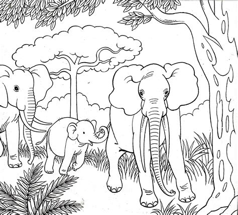 elephant stencil coloring pages coloring home