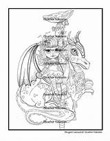 Carousel Dragon sketch template