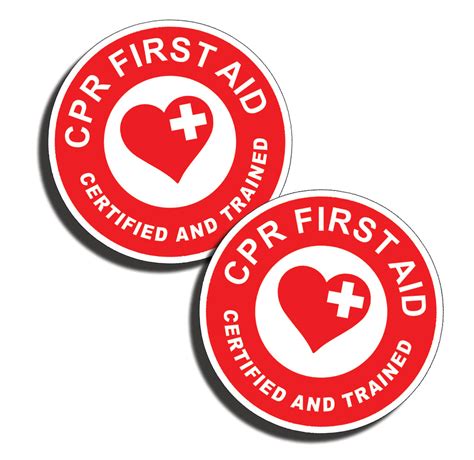 cpr  aid trained  certified stickers sticky customs