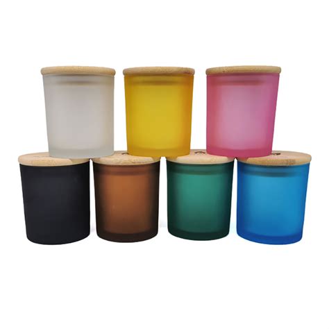 Wholesale Frosted Matte Glass Empty Candle Jars Vessels