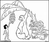 Mowgli Baloo Cartea Junglei Colorat Planse Banane Mananca Sfatulparintilor Cartoons sketch template