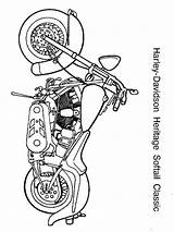 Harley Davidson Pages Coloring Printable sketch template