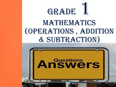 grade  mathematics questions answers  teaching resources