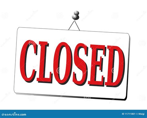 closed sign isolated stock image image