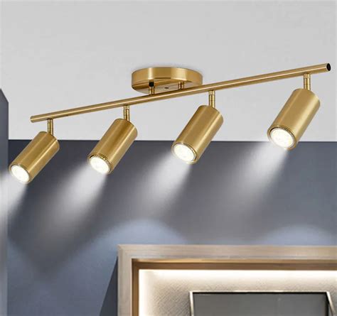 modern spotlights led lamp pendant light gold metal suspension light  cloakroom track light